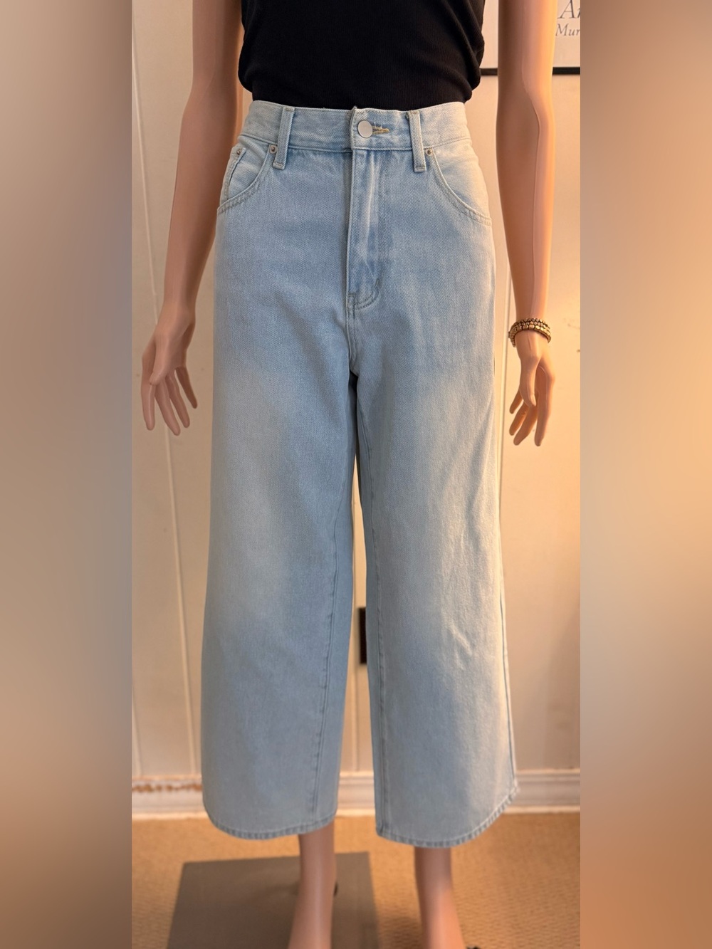 Miou Muse Light Wash High Rise, Wide Leg Women’s Jean-Comfortable Everyday Fit
